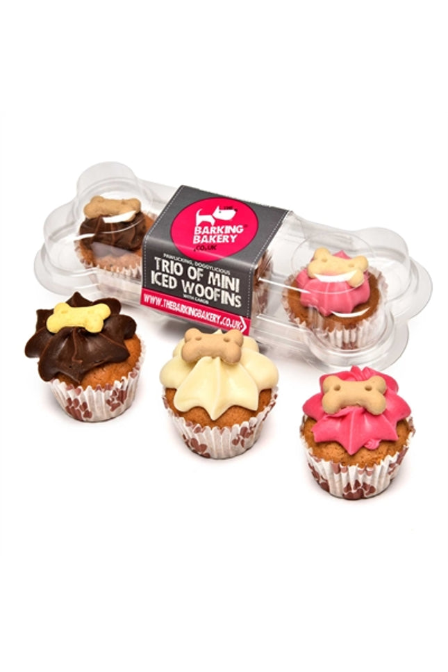 The Barking Bakery Mini Iced Woofins Vanilla En Carob Trio Assorti