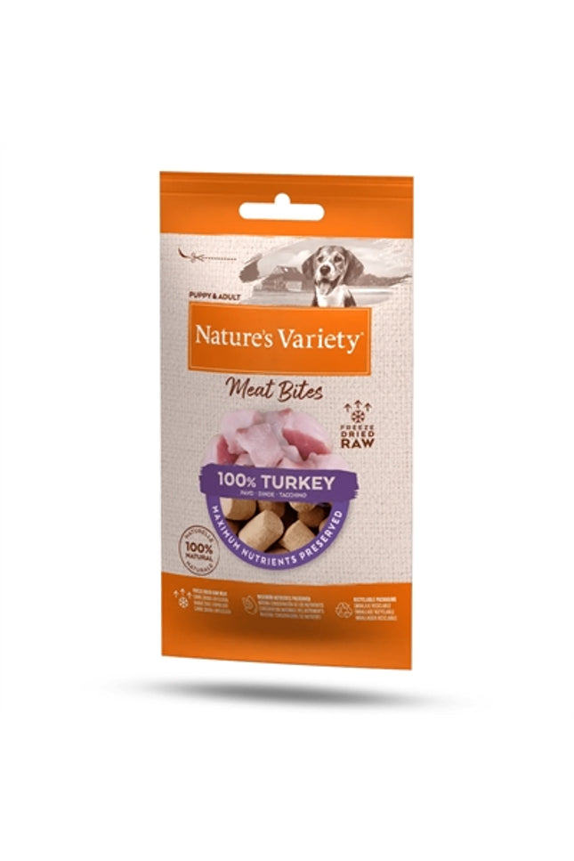 Natures Variety Freeze Dried Meat Bites Turkey