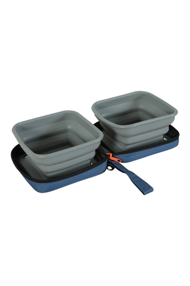 Zolux Bvk 2In1 Opvouwbare Voerbak En Drinkbak Blauw