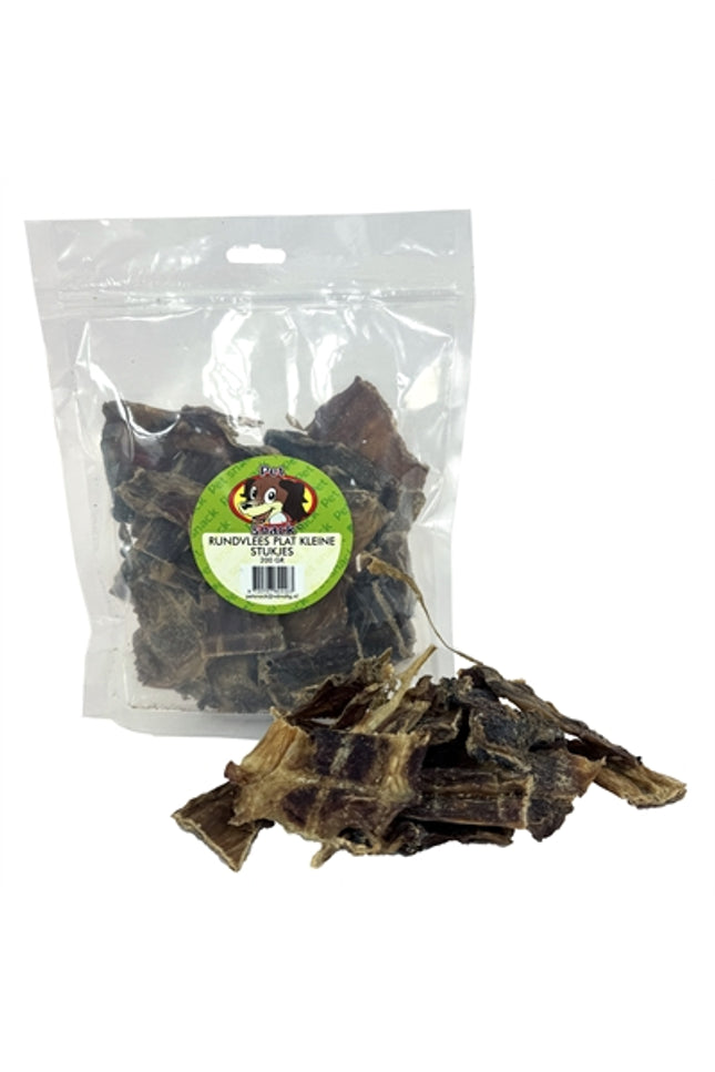 Petsnack Rundvlees Plat Kleine Stukjes