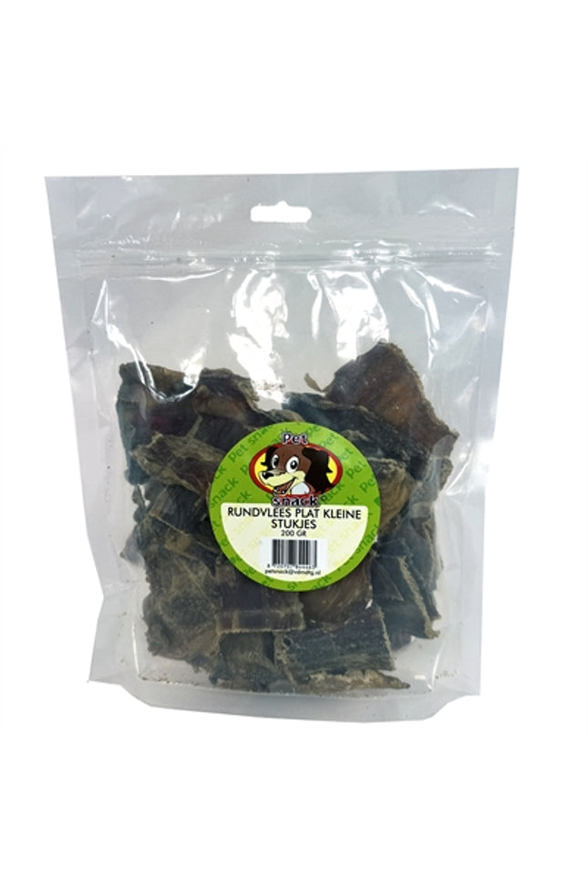 Petsnack Rundvlees Plat Kleine Stukjes
