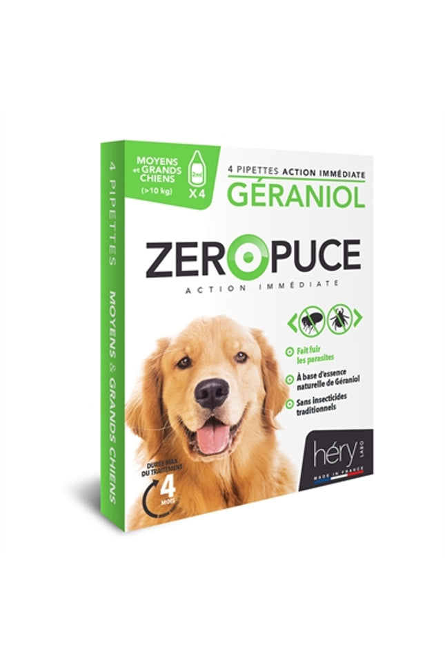 Hery Zeropuce Vlooiendruppels Hond Geraniol Zonder Chemicalien