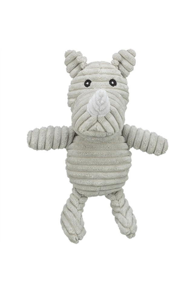 Trixie Neushoorn Ribstof Pluche Grijs